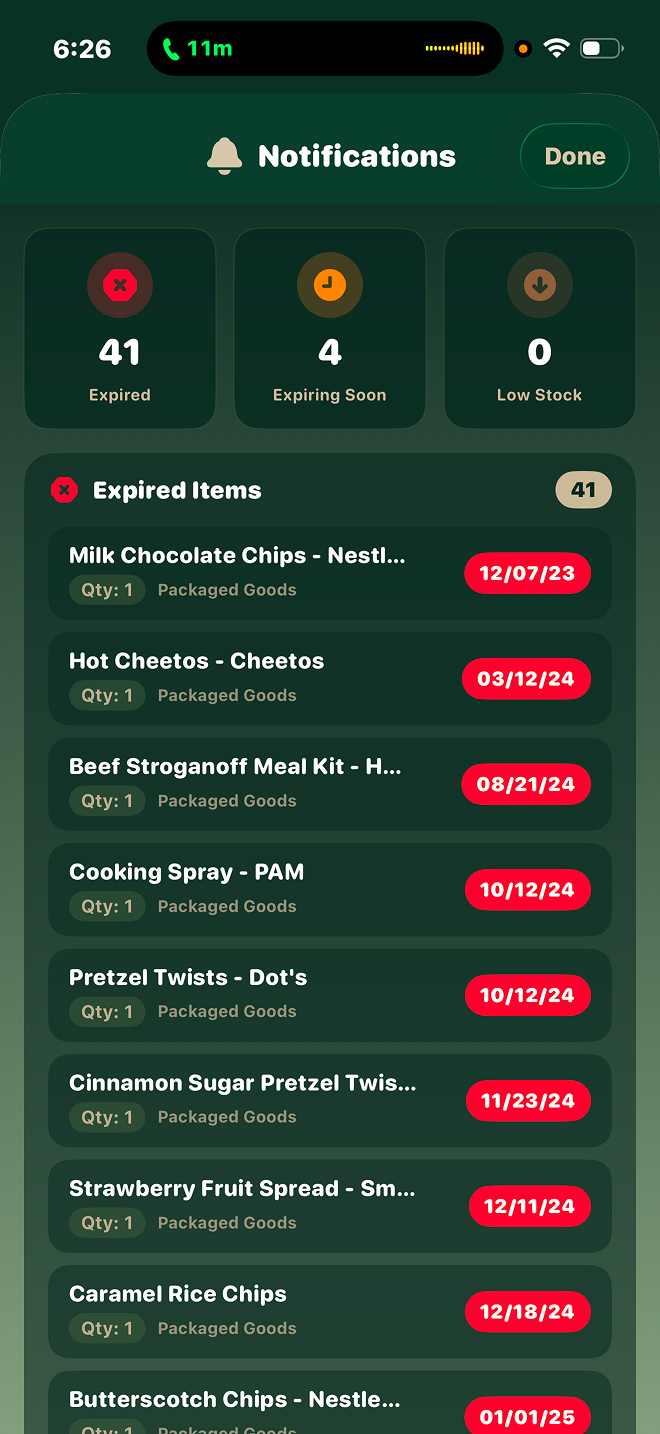 Notifications Screen